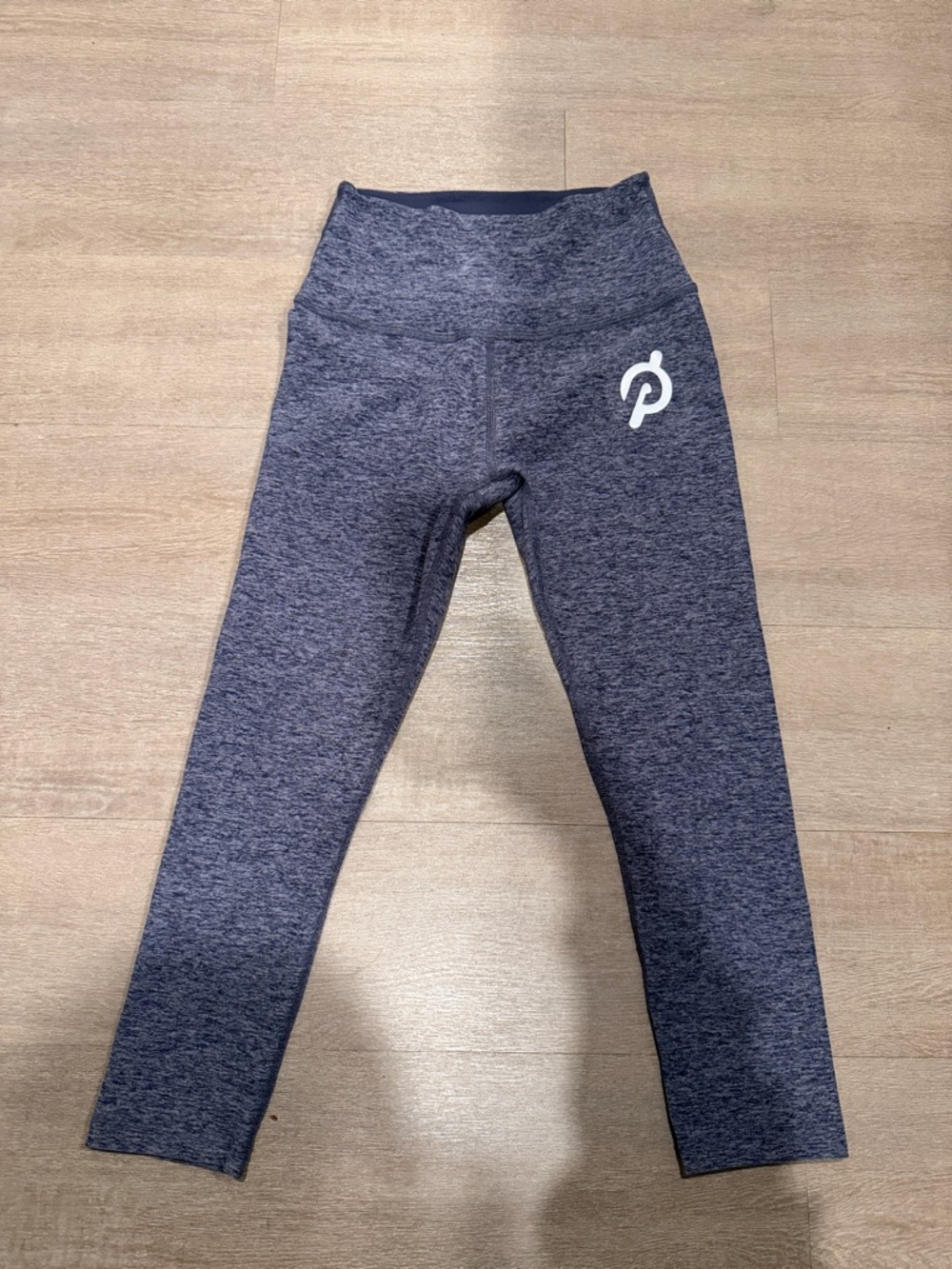 Peloton X Beyond Yoga Navy Heather Athletic Leggings with Logo- Size Medium!